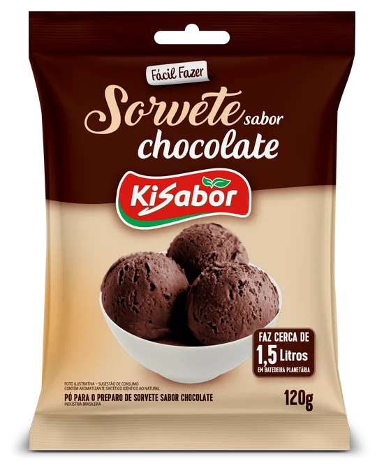 Sorvete em Pó sabor Chocolate