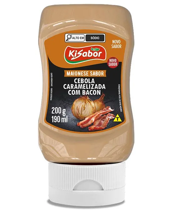 Maionese sabor Cebola Caramelizada com Bacon
