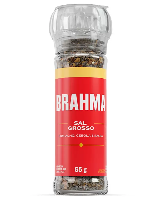 Moedor de Sal Grosso com Alho, Cebola e Salsa Brahma